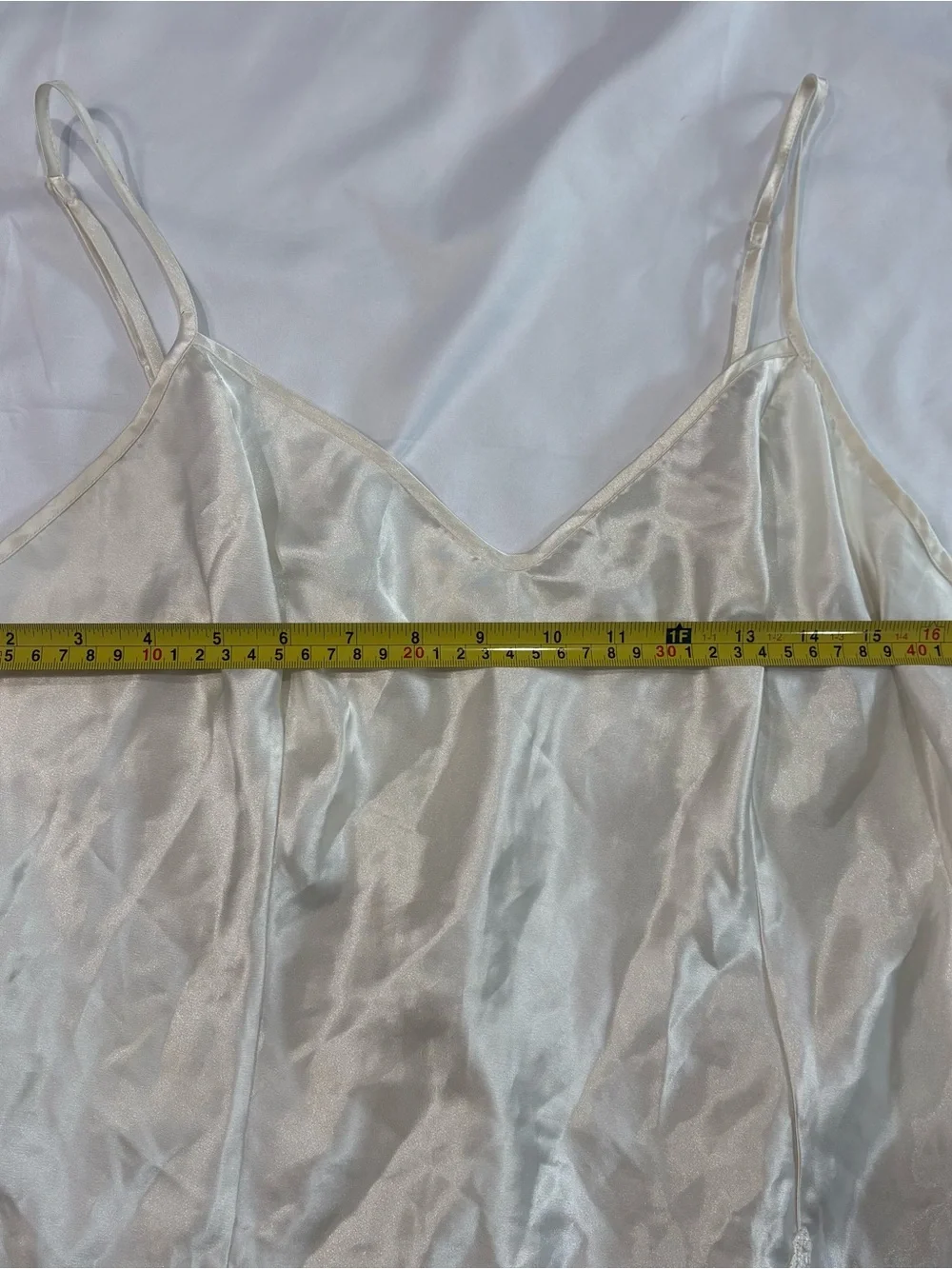 VTG Victorias Secret Ivory Slip Dress Gold Label Lace Satin Coquette Bridal Sz L